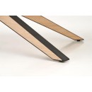 Стол обеденный HALMAR JAMES натуральный/черный/натуральный 160-220/90